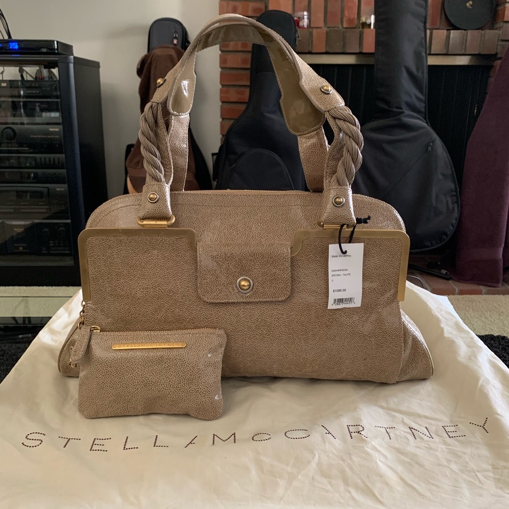 Stella McCartney Tan Vegan Leather Shoulder Bag